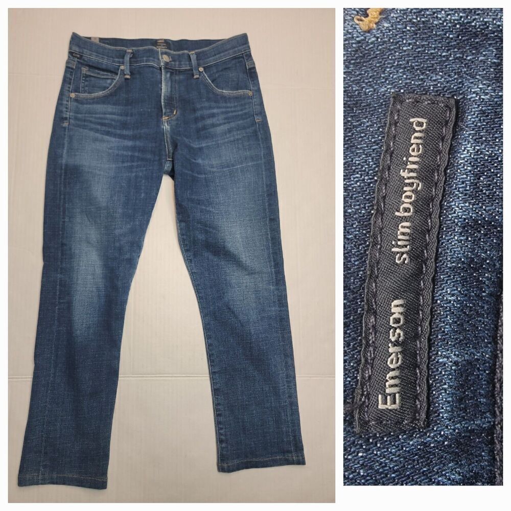 Citizens of Humanity Jeans Womens SZ 25 Emerson Slim Boyfriend Dark Wash